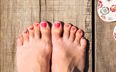 Healthy toes and feet with a diagram of vein parts in Melbourne